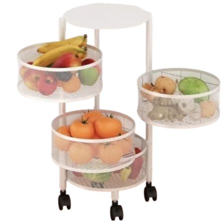 CARRITO ORGANIZADOR X 4 BLANCO METAL A13-A060B PX
